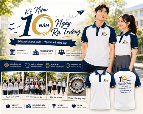 Ảnh In Áo Họp Lớp 10 15 20 25 30 năm ở phường Yên Sở 0989881001