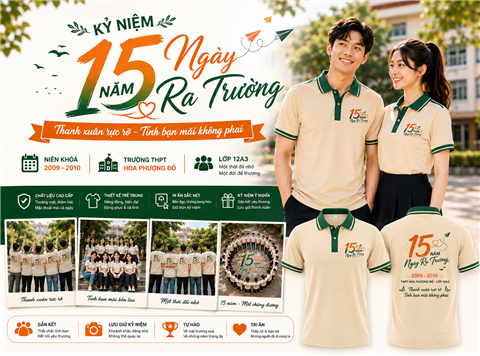 Ảnh In Áo Họp Lớp 10 15 20 25 30 năm ở phường An Khánh 0989881001
