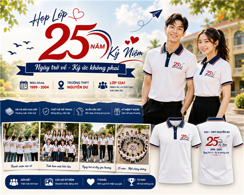 Ảnh In Áo Họp Lớp 10 15 20 25 30 năm ở phường Ô Chợ Dừa 0989881001